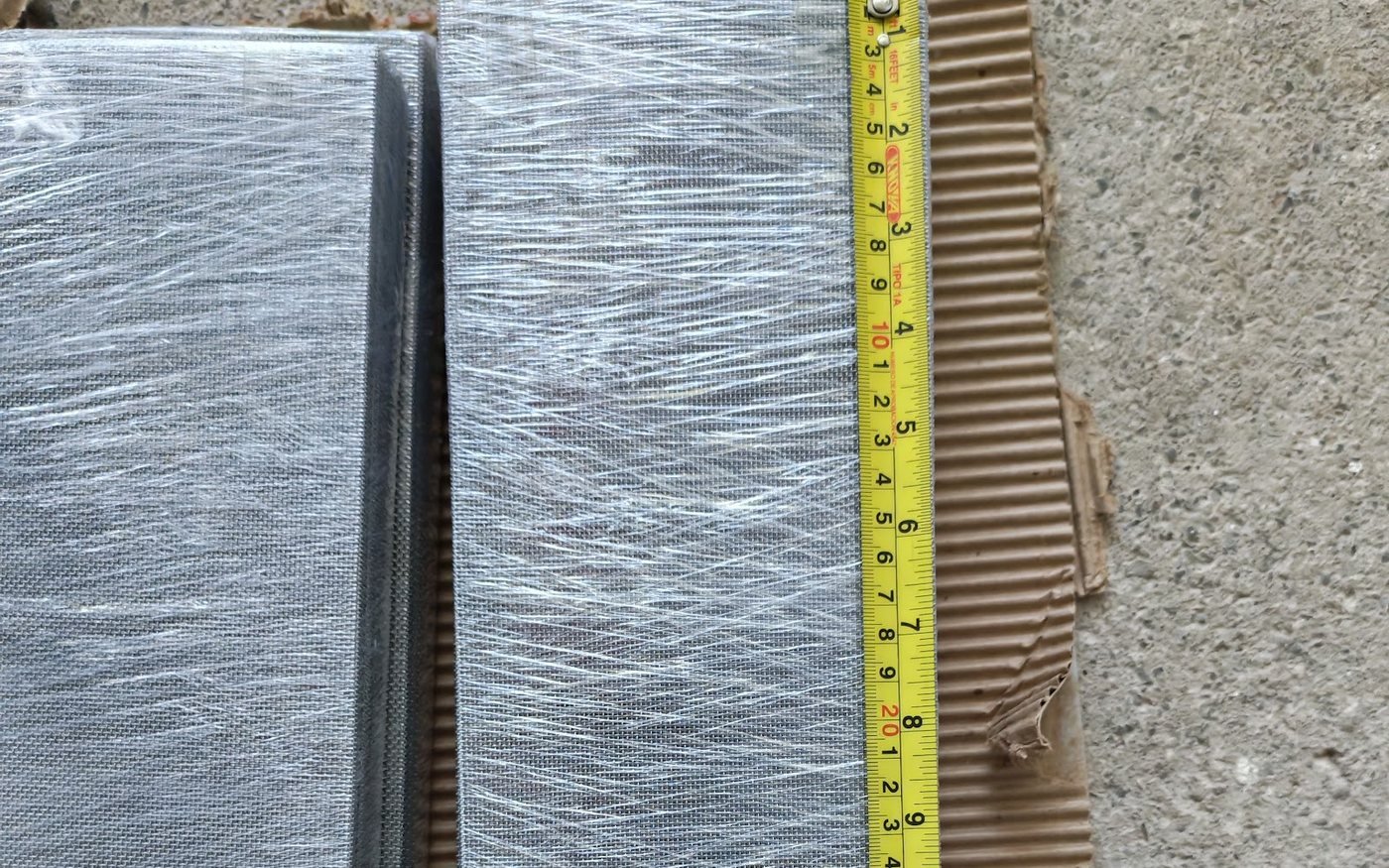 Material industrial medido para cotización